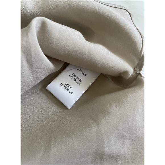 Current Air XS 100% Silk Lace Trim Camisole Champagne Color Elegant Classic Soft - Picture 5 of 8